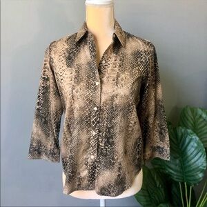 LAUREN Ralph Lauren Snakeskin Button Down